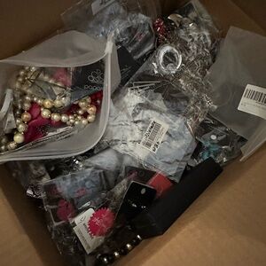 Paparazzi Pink and Silver Sparkle Jewelry Collection/ lot of over 150 pieces